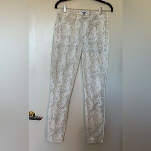 PAIGE Hoxton Ankle Sonoran Snake Print Skinny Jeans in Size 27